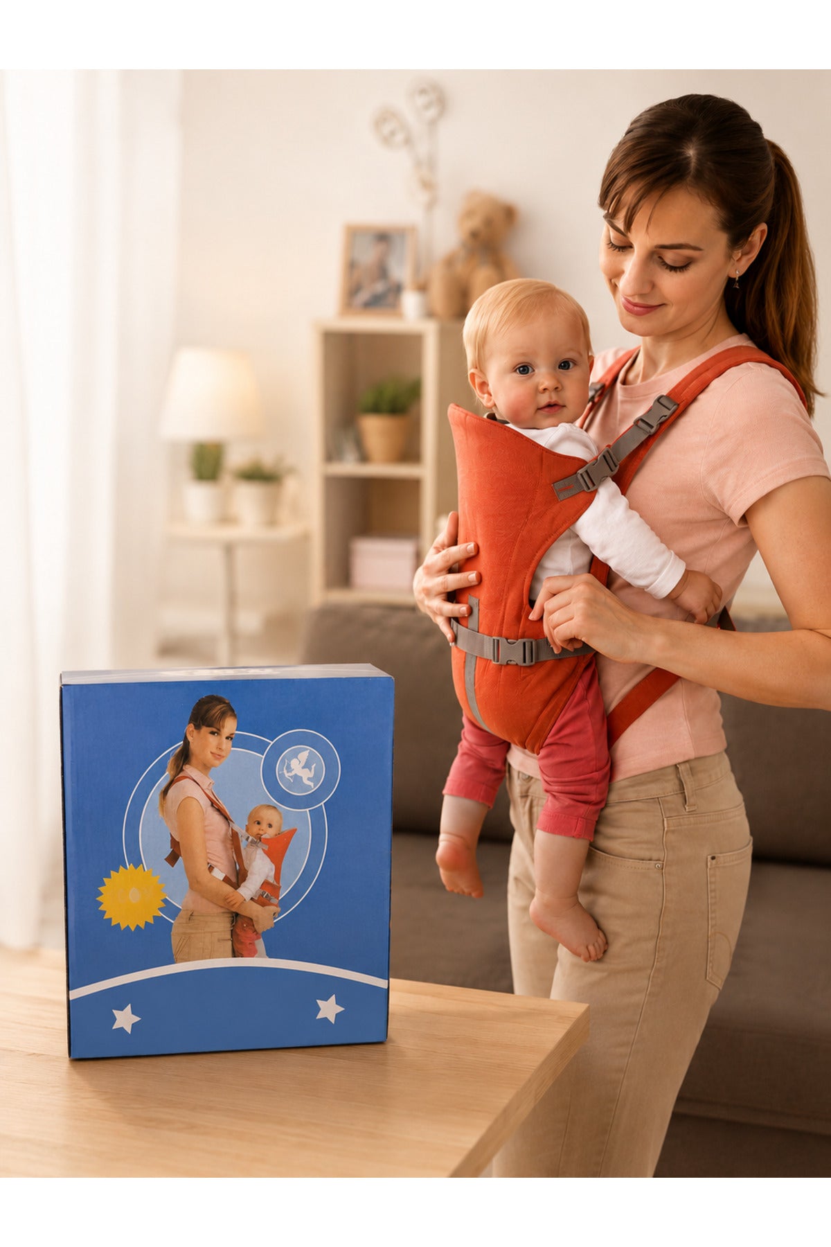 Marsupiu pentru Bebe Baby Carrier 3.5-12 kg, Reglabil, Albastru