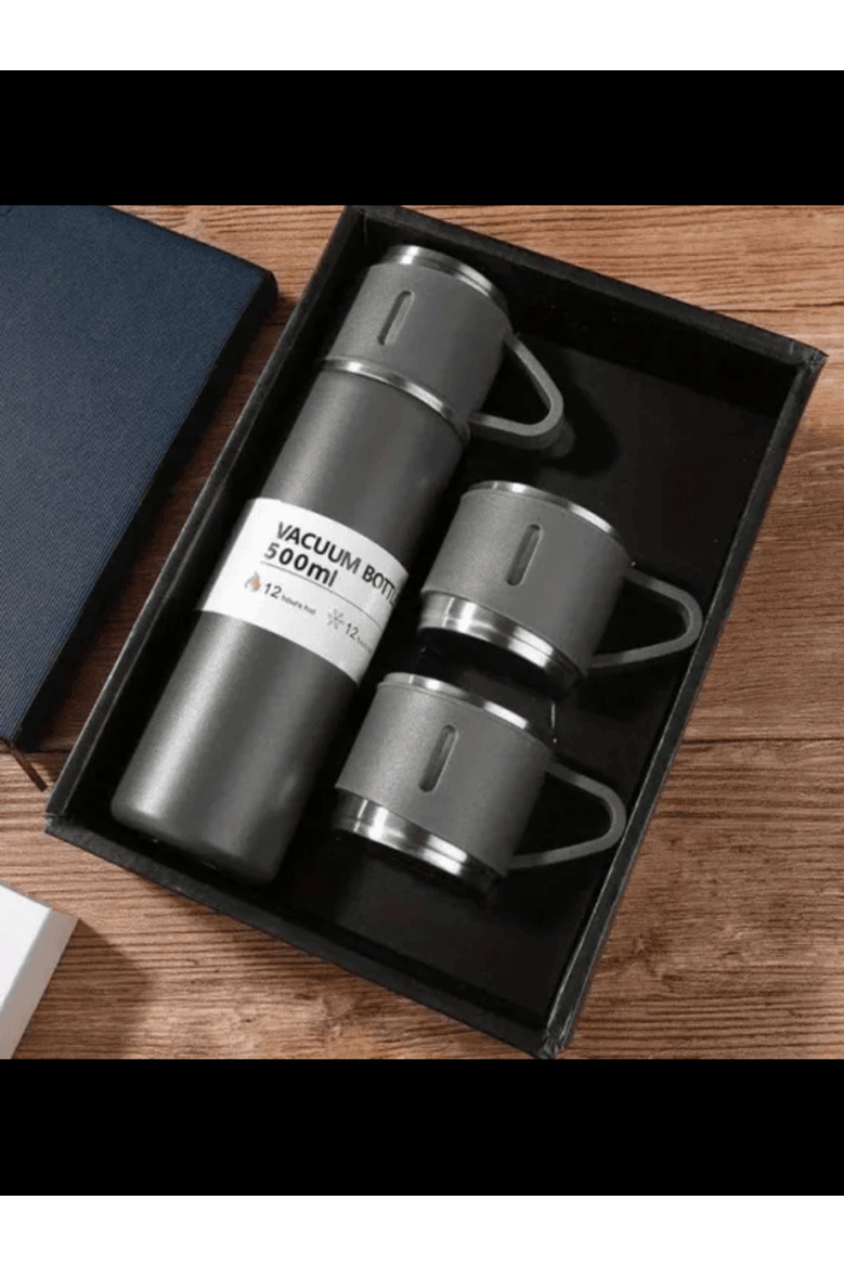 Set Termos Premium cu 2 Căni – Pereți Dubli Vacuum, Design Elegant, Ideal pentru Călătorii, Birou