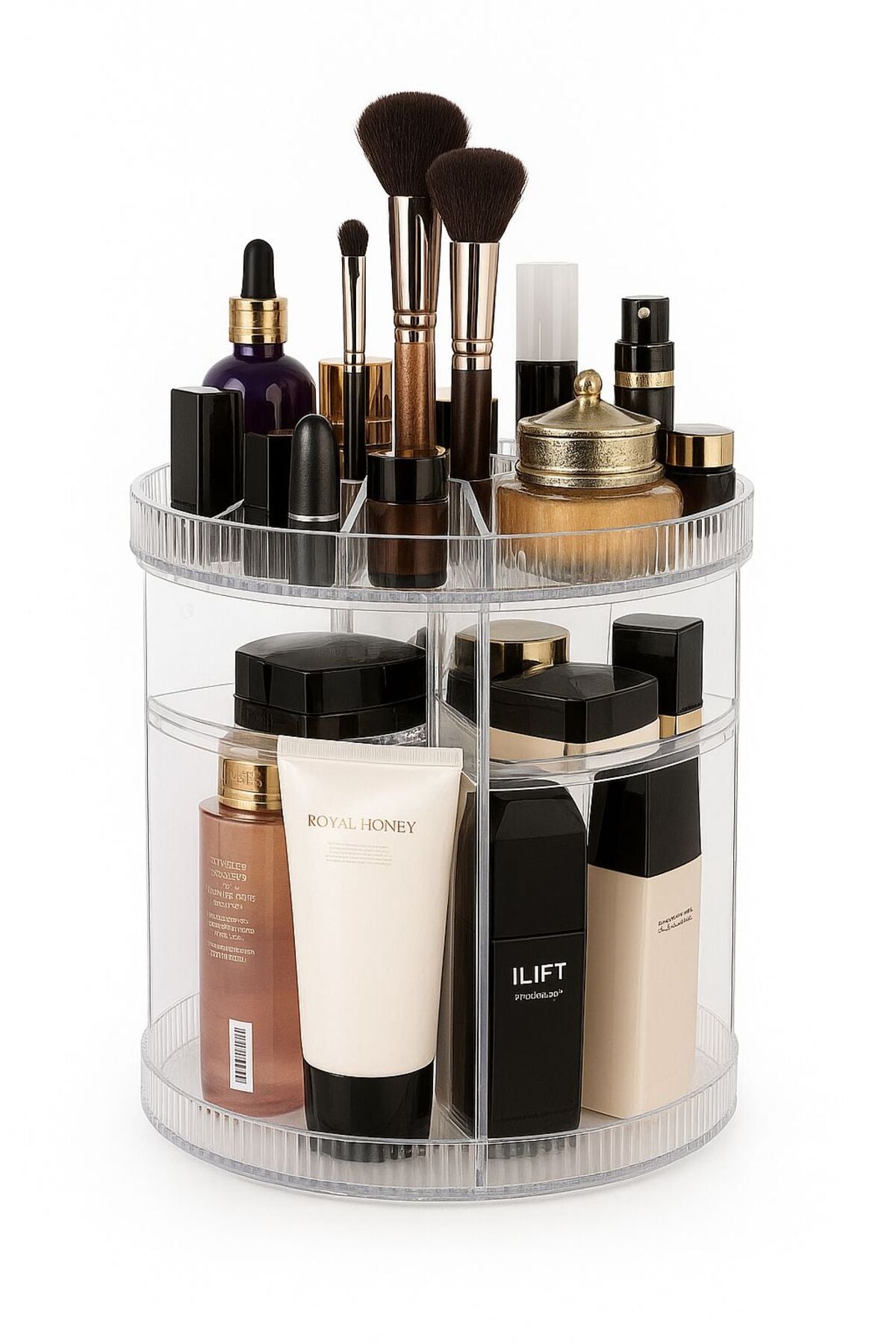 Organizator Cosmetic Rotativ 360°,Reglabil pe Inaltime – Suport Machiaj pentru creme, parfumuri
