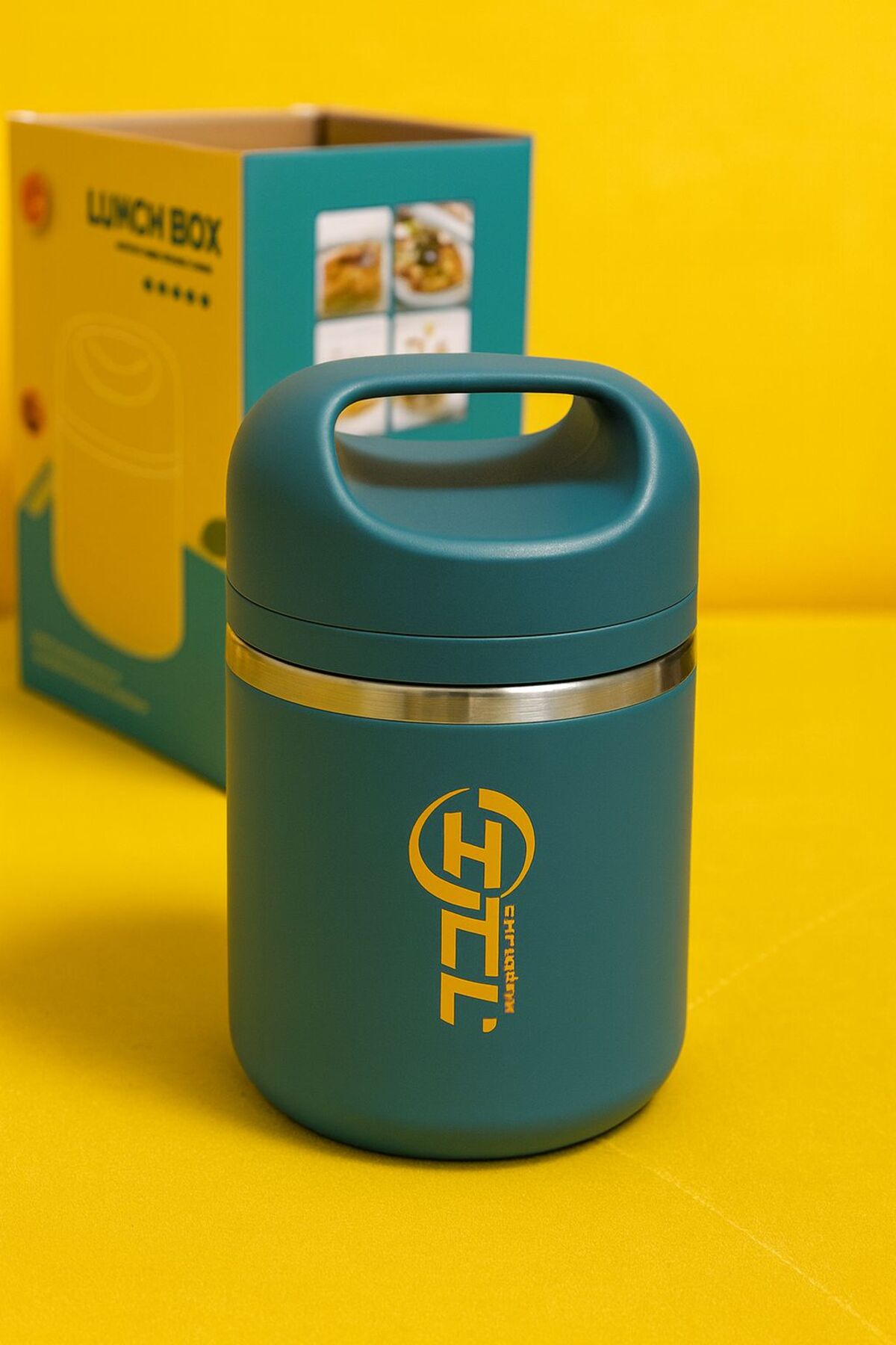 Caserola Termica Albastra 630 ml cu Interior din Inox – Lunch Box pentru Mancare