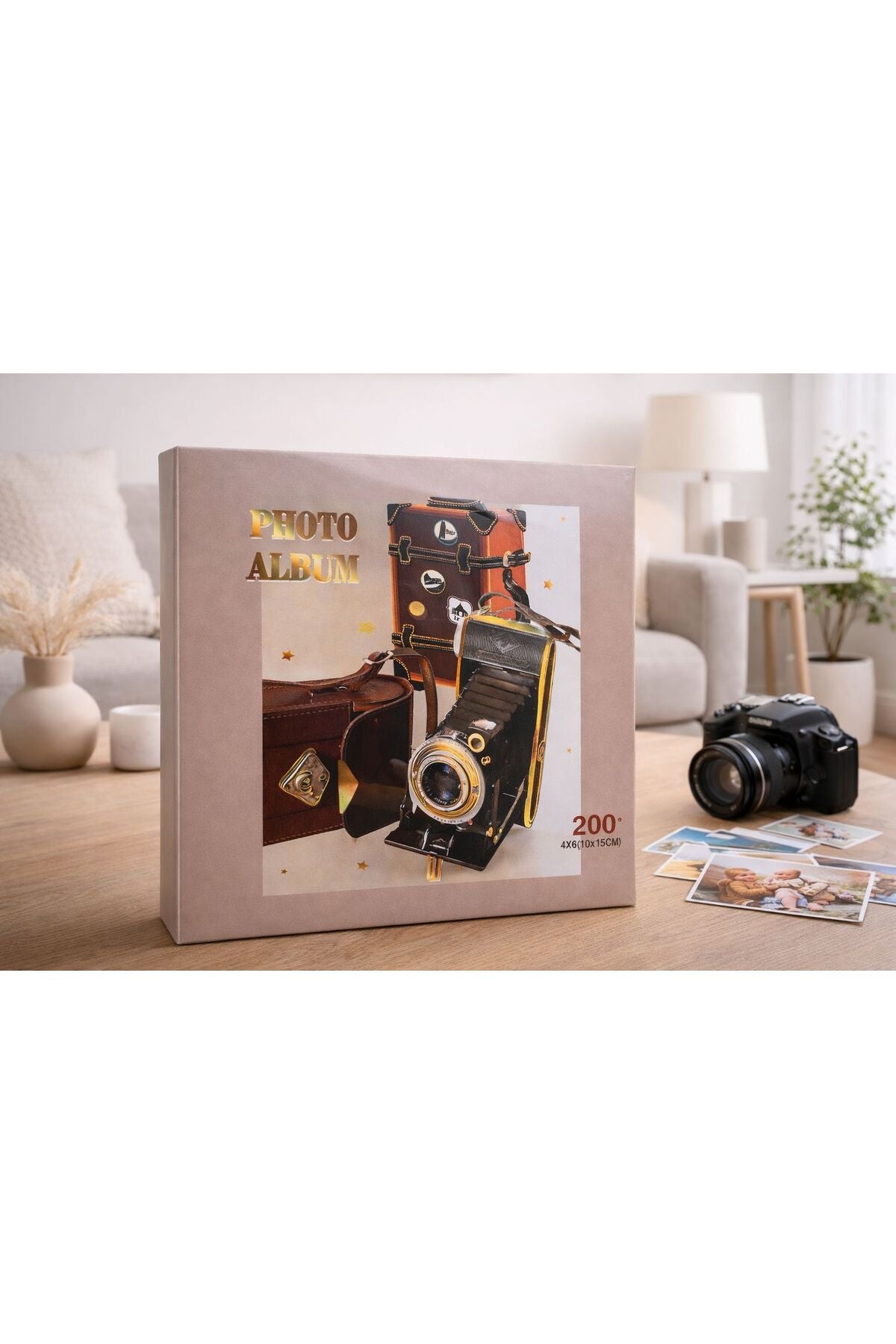 Album Foto Elegant, 200 Poze 10x15 cm, Coperta Premium, Cadou Perfect pentru Amintiri