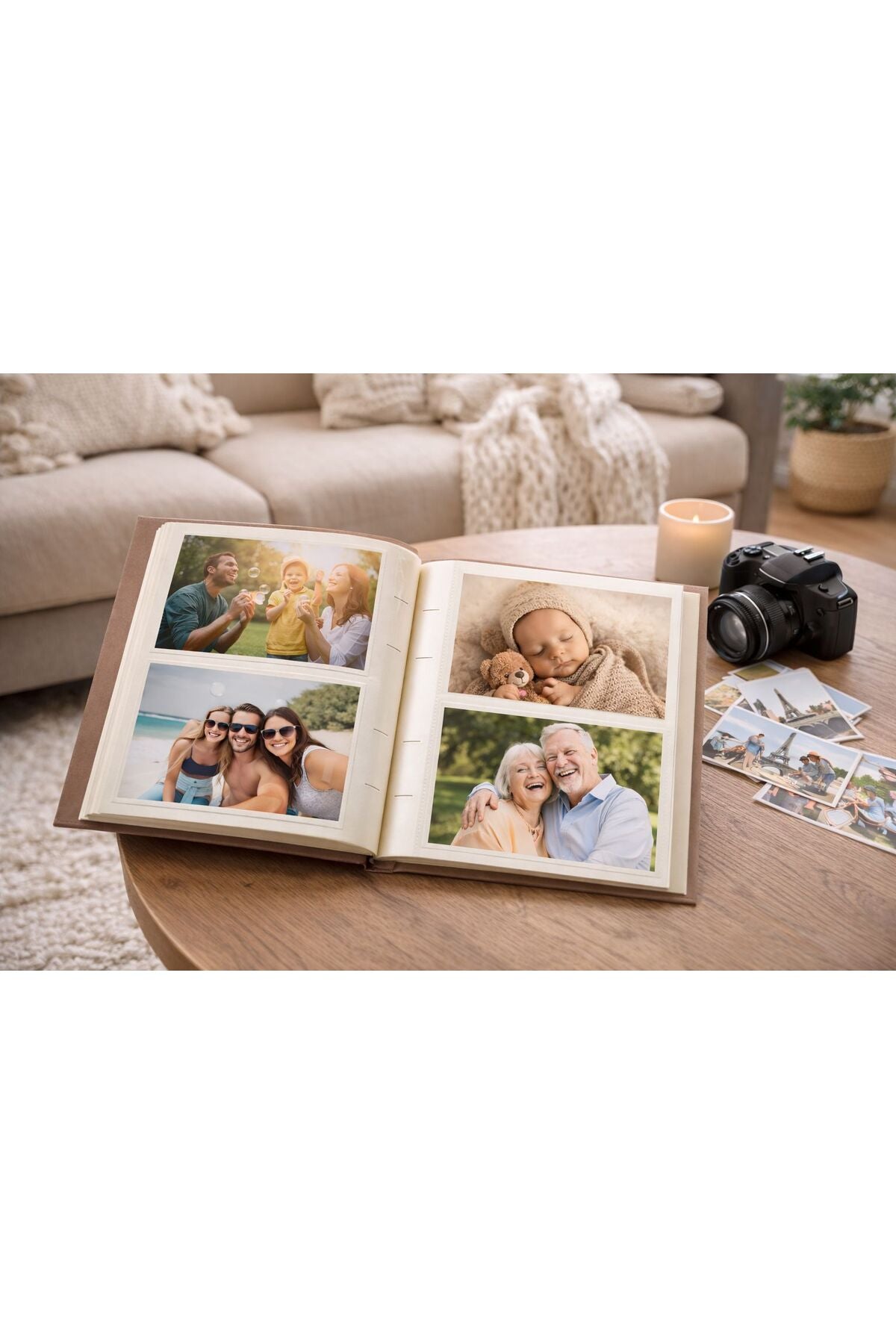 Album Foto Elegant, 200 Poze 10x15 cm, Coperta Premium, Cadou Perfect pentru Amintiri