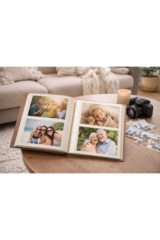 Album Foto Elegant, 200 Poze 10x15 cm, Coperta Premium, Cadou Perfect pentru Amintiri