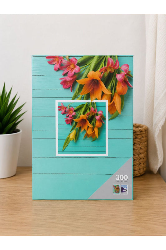Album Foto 300 Poze 10x15 cm, Coperta Rigida cu Design Floral, Album Amintiri Familie, Vacante si Evenimente