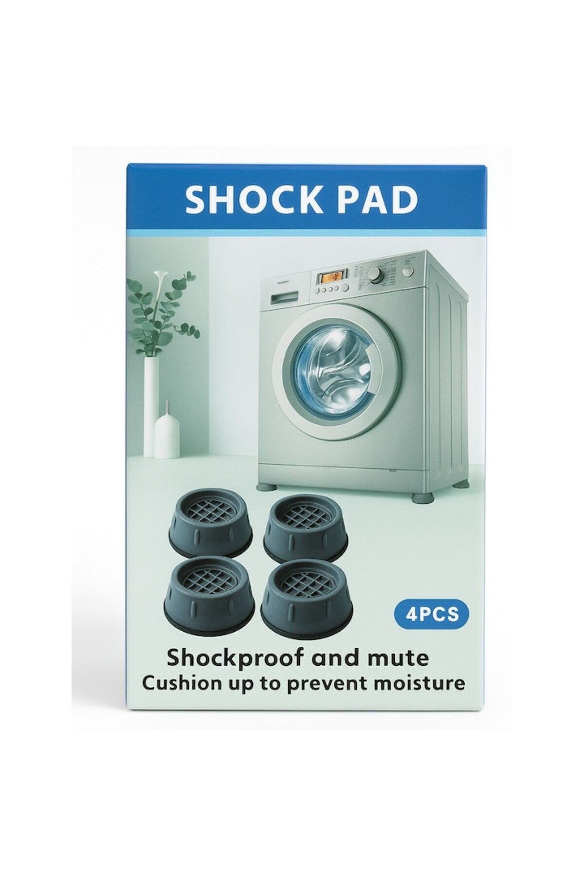 Picioare antivibrații pentru mașină de spălat / mobilă – Set de 4