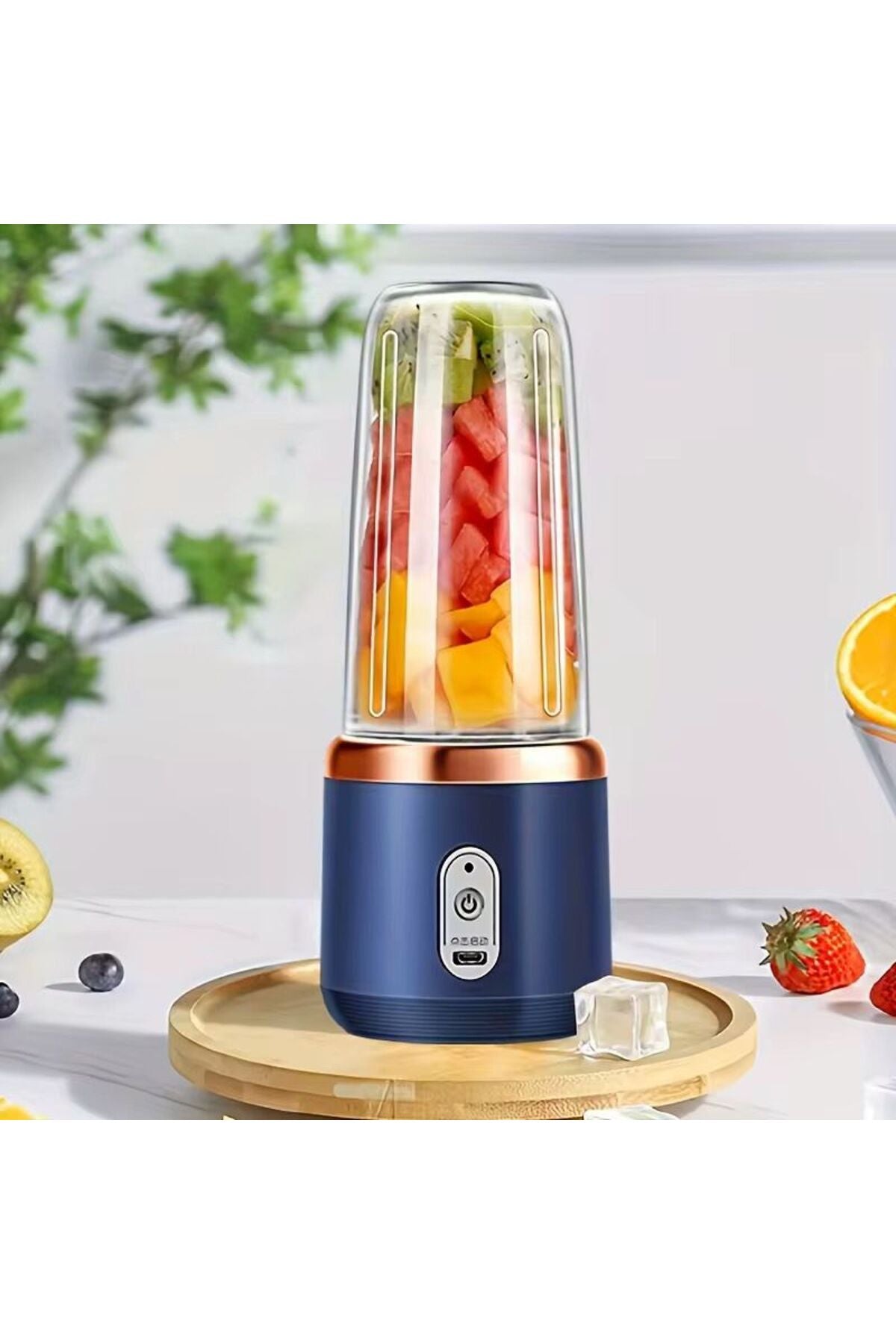 Blender Portabil USB Reincarcabil – Mini Mixer Smoothie, Ideal pentru Acasa, Birou si Calatorii