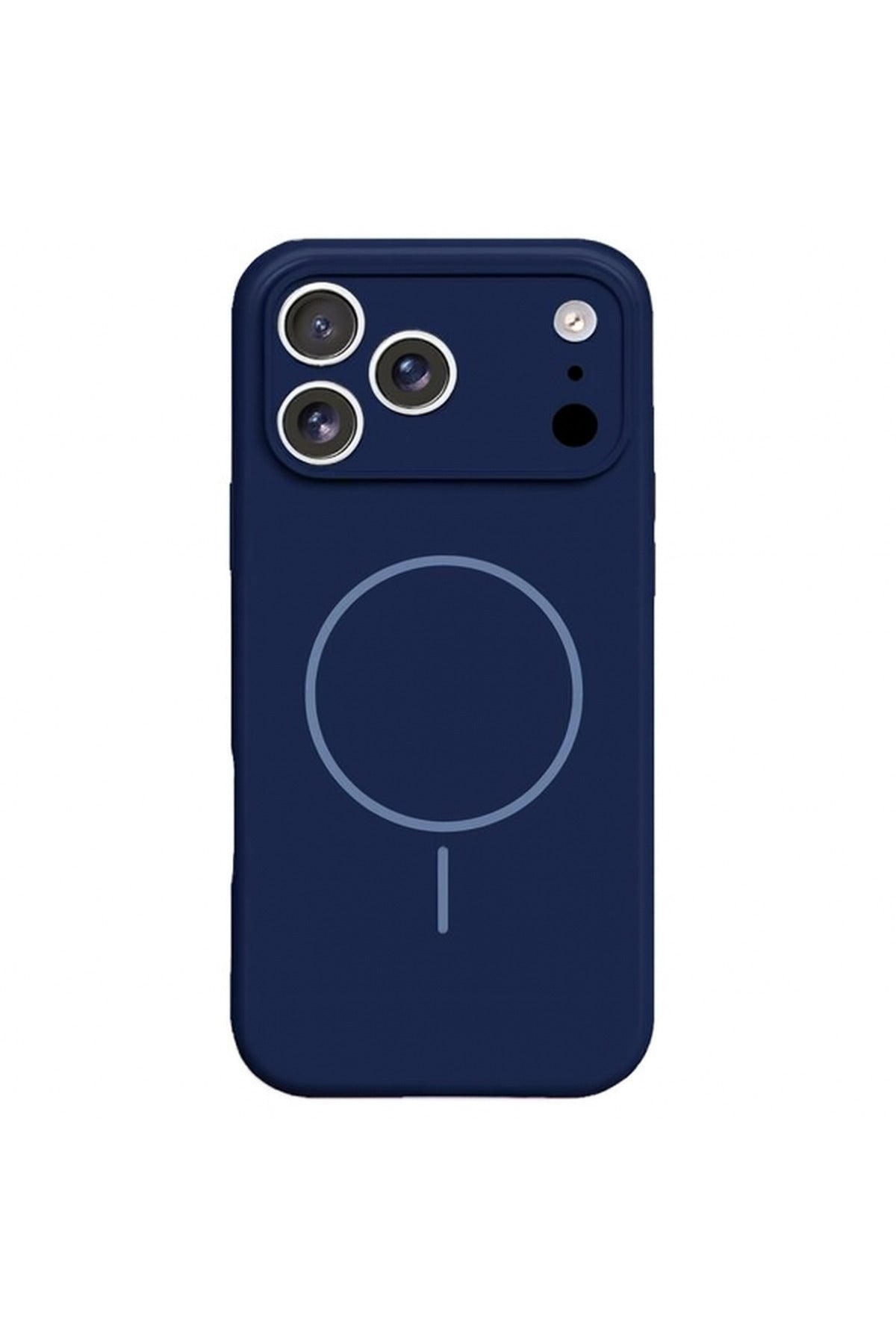 Husa Antishock Magsafe pentru iPhone 17 Pro Max, Protectie camera, Silicon, Albastru inchis