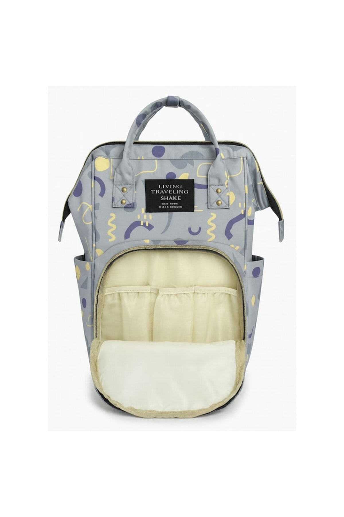 Rucsac multifuncțional pentru mame și bebeluși, mâner de mână/umbrelă și cărucior, multicolor,