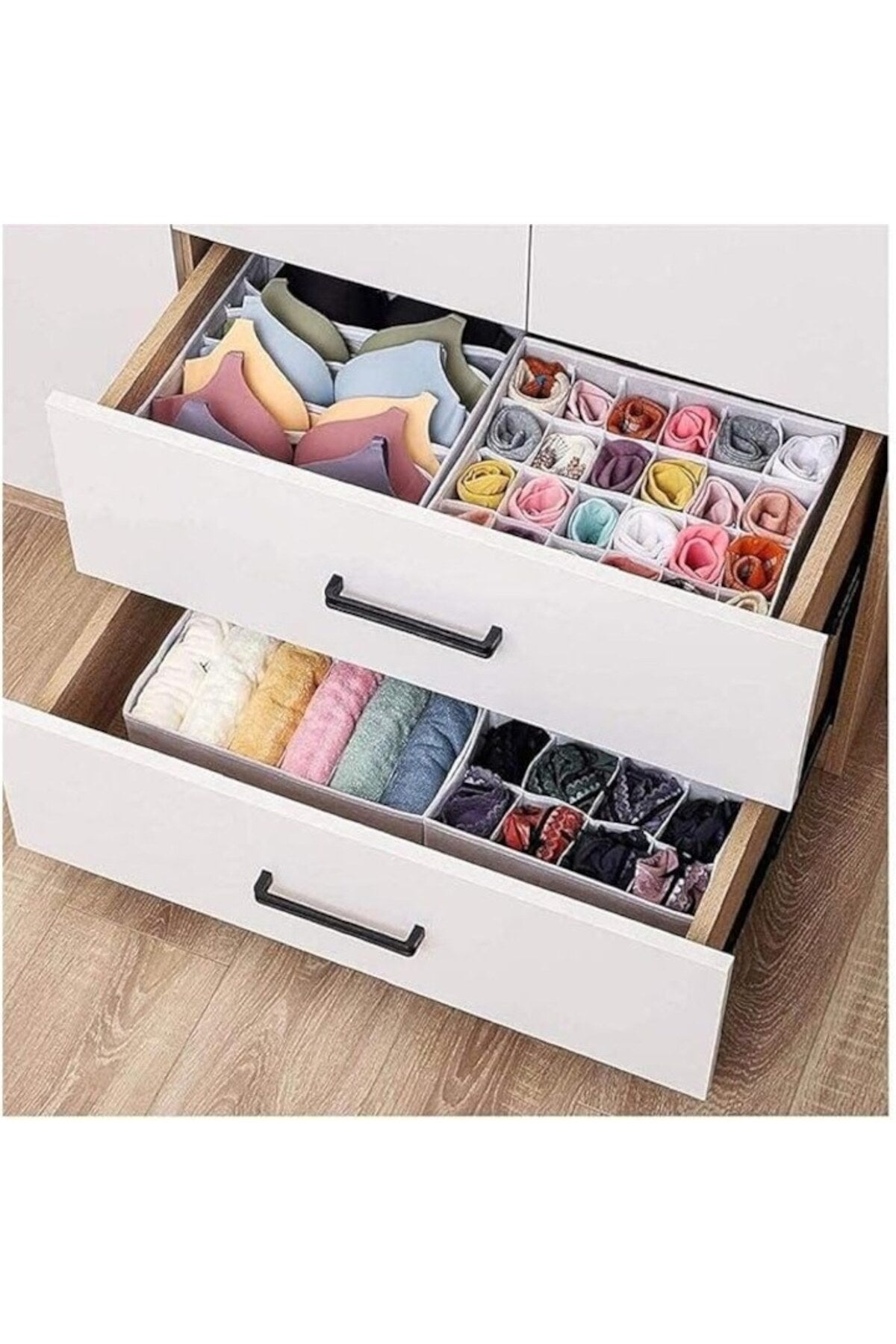 Cutie de depozitare lenjerie intimă, șosete și sutiene,material textil,24 compartimente,32 x 32 x 10