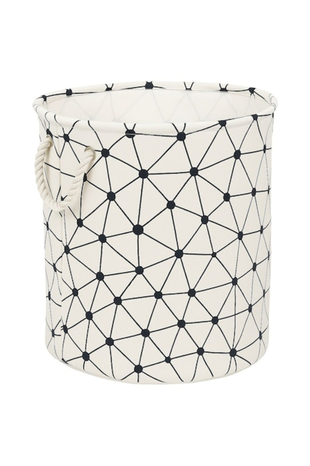 Coș de depozitare multifuncțional jucării, rufe, cu mâner textil durabil, model geometric modern