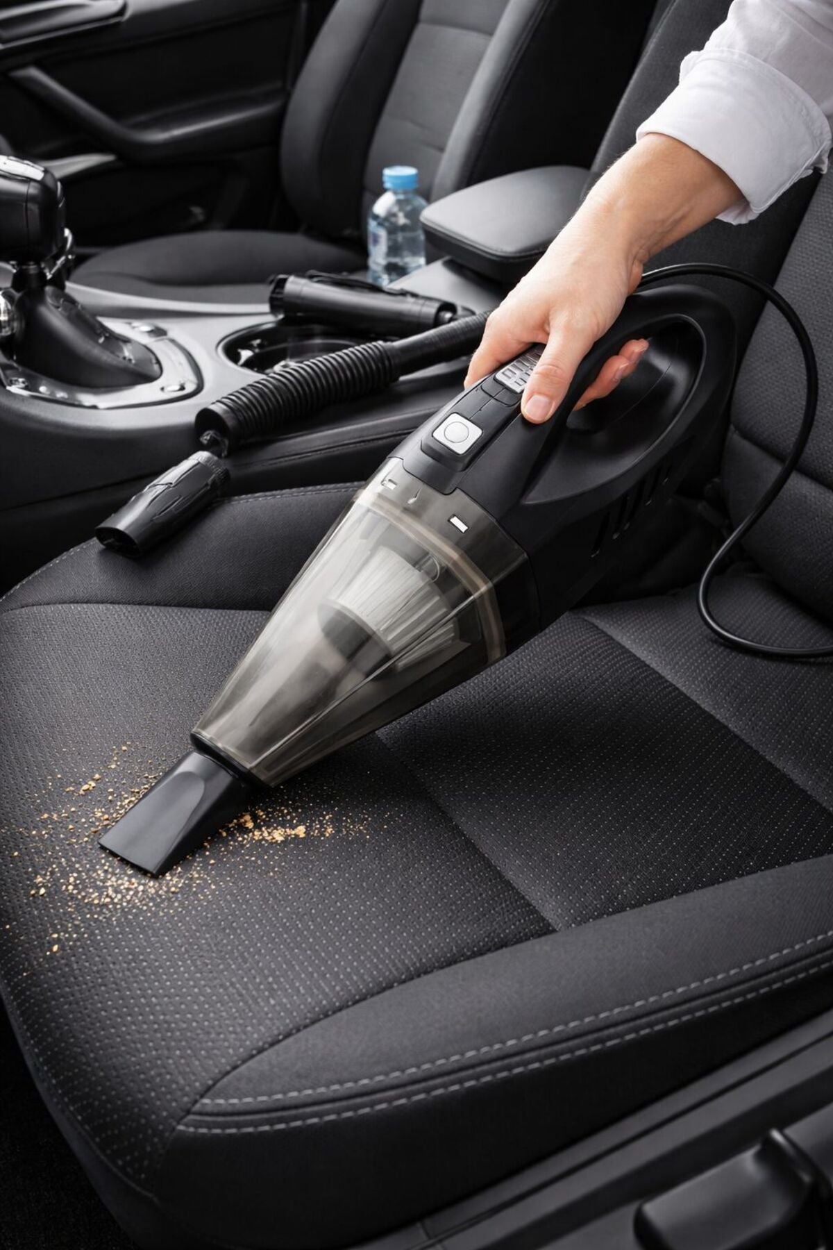 Aspirator auto portabil 12V cu alimentare la brichetă, funcție Wet and Dry, mașină