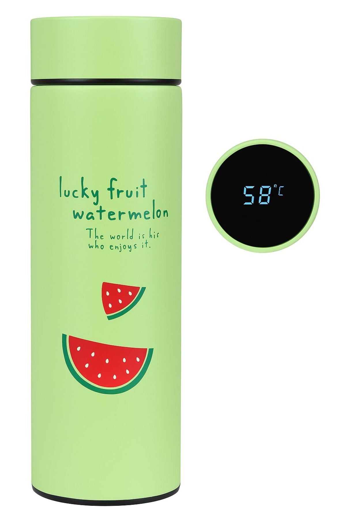 Termos 500ml cu Display pentru Temperatura, Inox Izolat, pentru Cafea, Ceai, Portabil si Ermetic