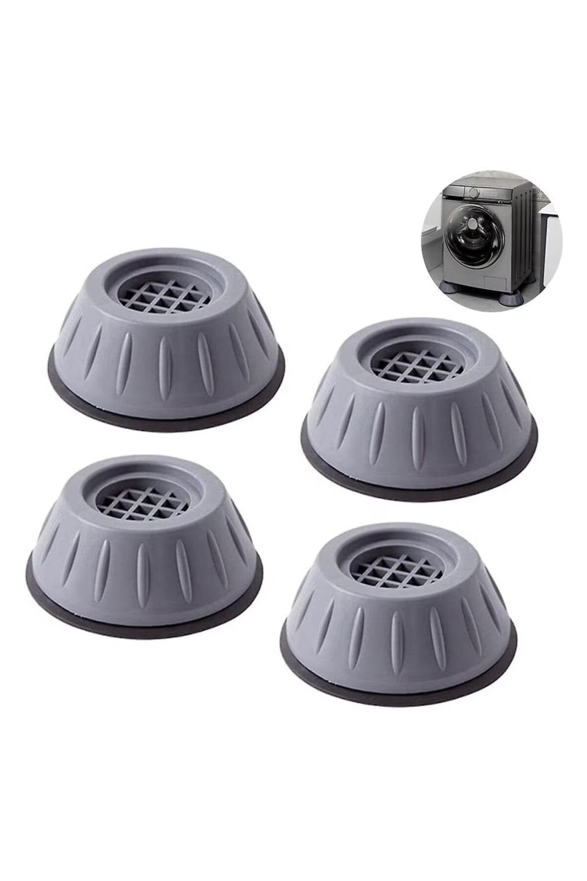 Picioare antivibrații pentru mașină de spălat / mobilă – Set de 4