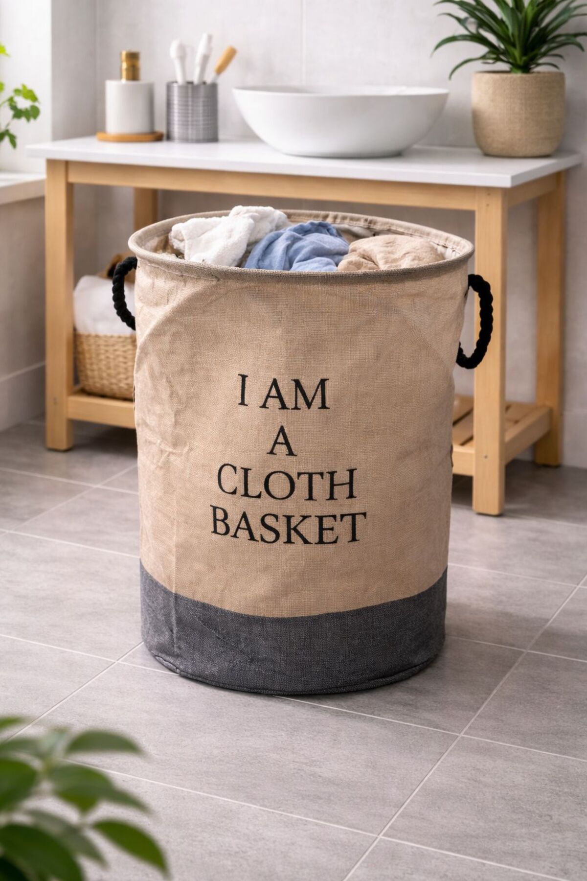 Coș de rufe pliabil 40x50 cm – Organizare practică și design modern pentru casa ta